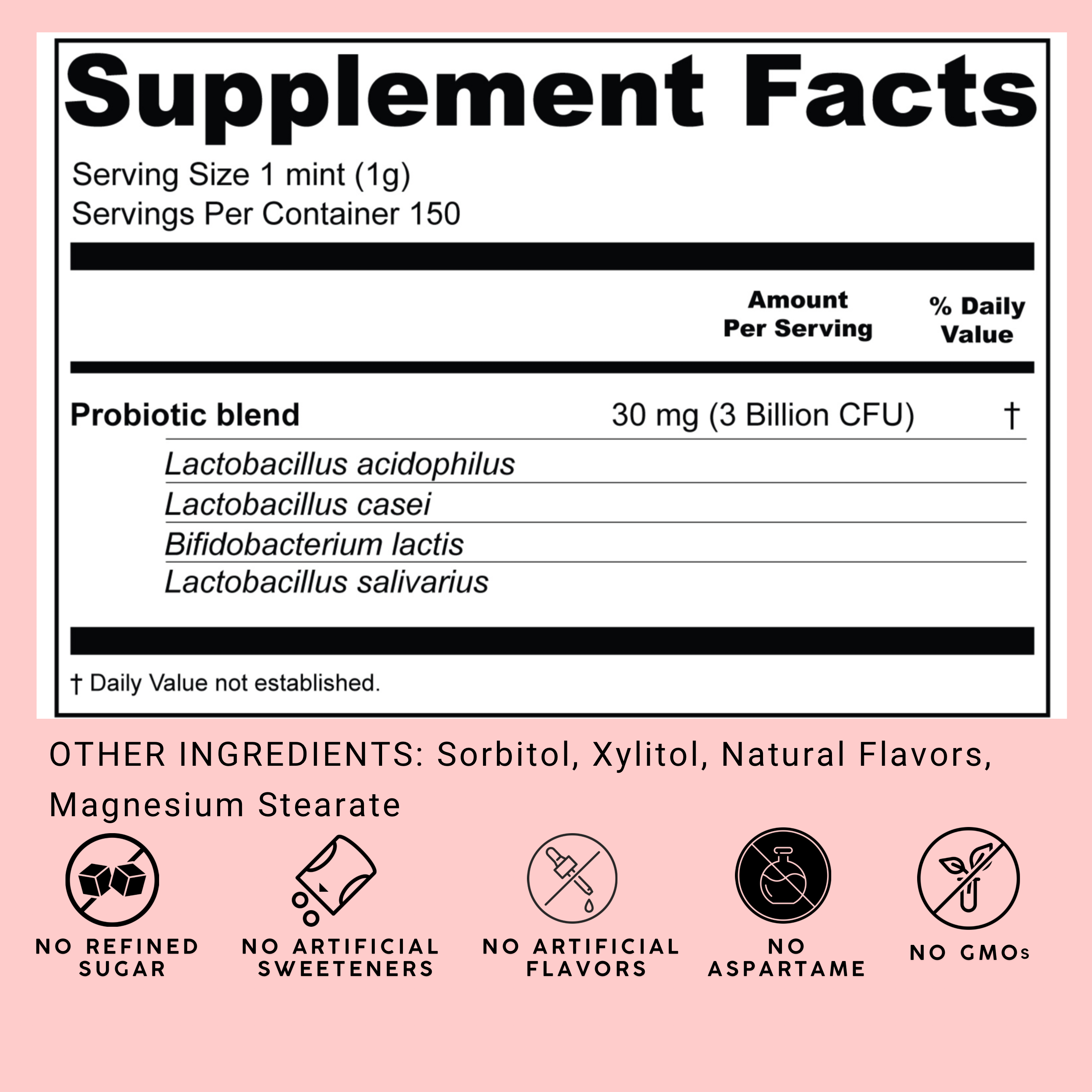 PROBIOTIC MINTS | 30 day Supply
