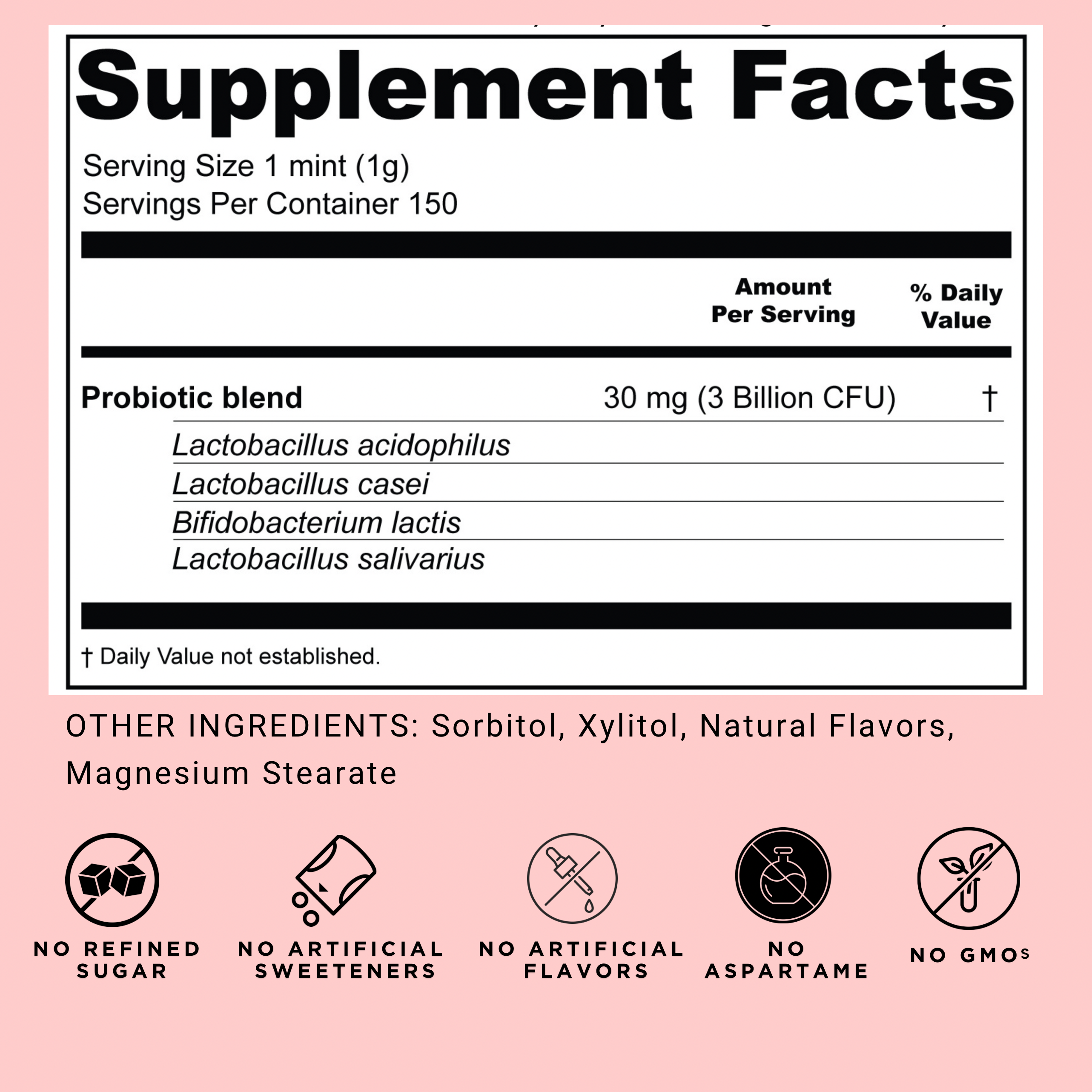 PROBIOTIC MINTS | 30 day Supply